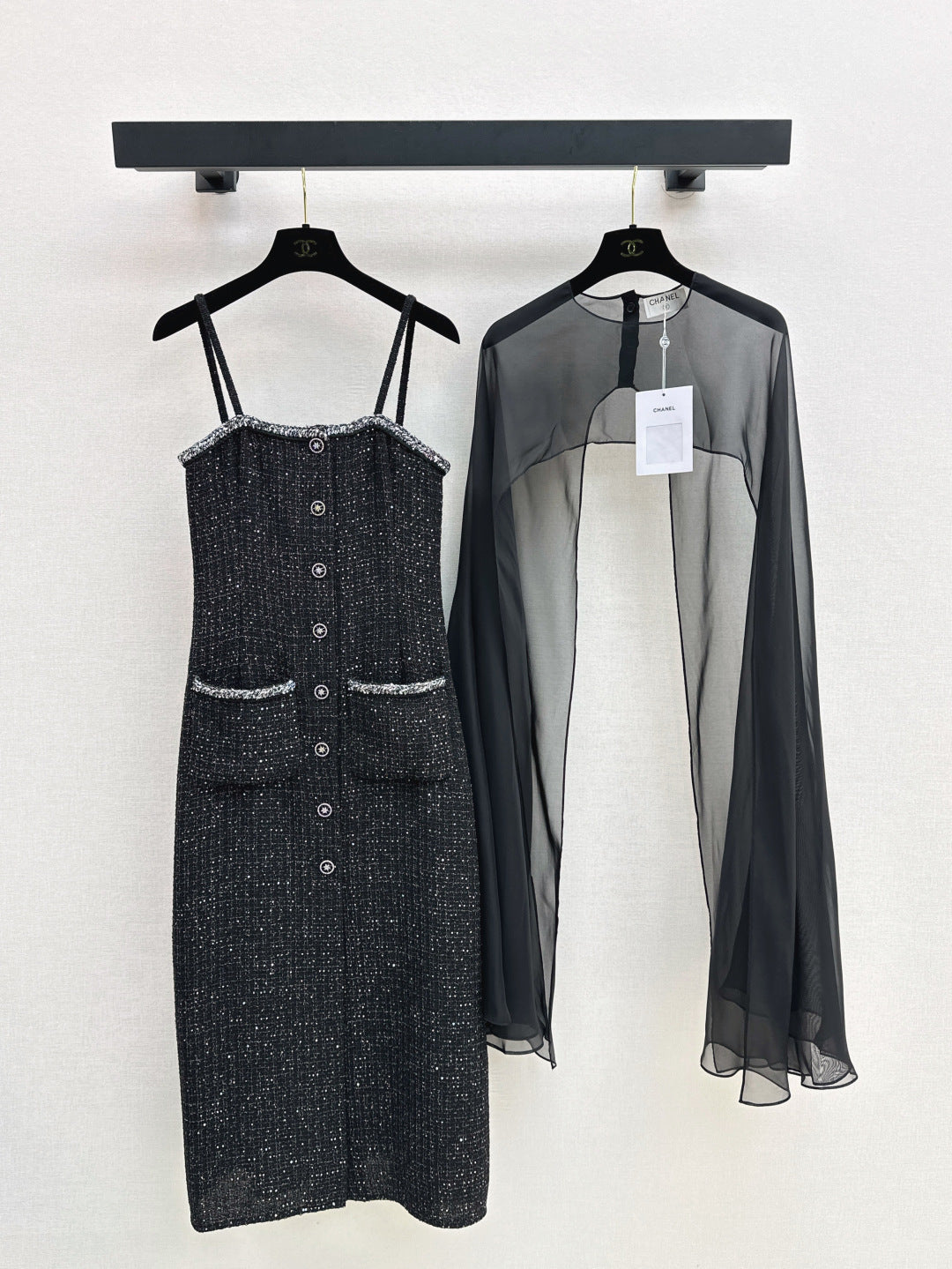 C*nel 25ss glittered tweed dress twinset