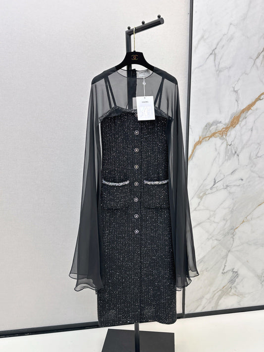C*nel 25ss glittered tweed dress twinset