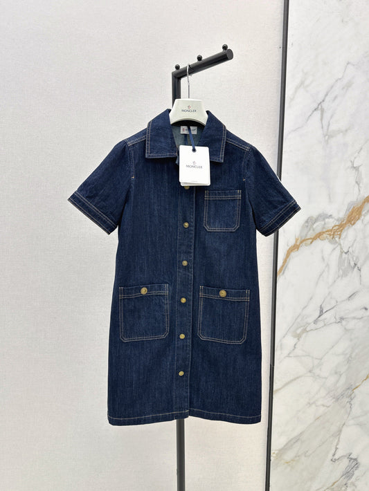 Monc* 25ss washed denim dress