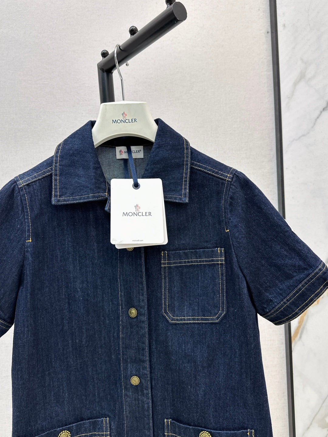 Monc* 25ss washed denim dress