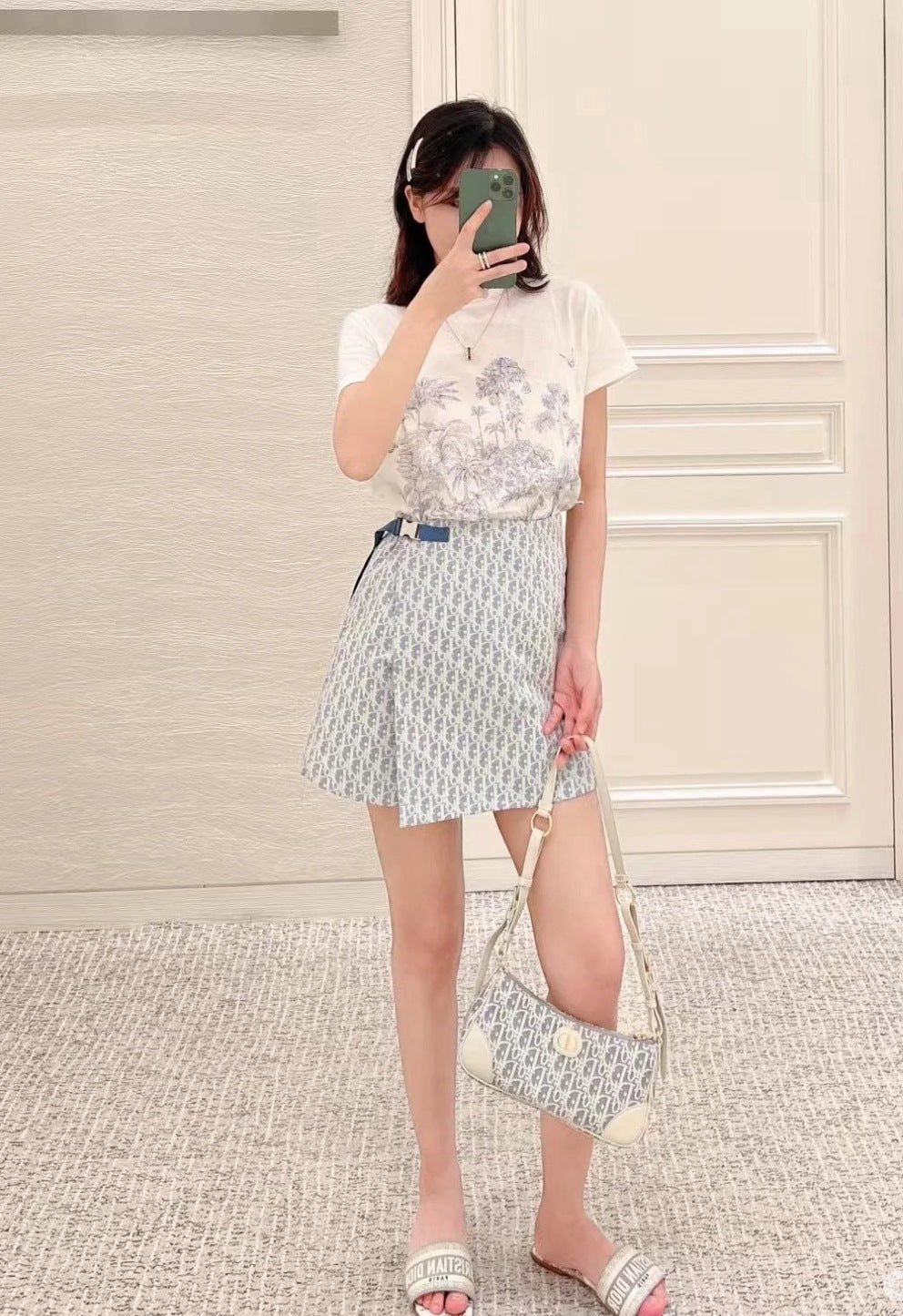 D*r 25ss oblique jacquard skort