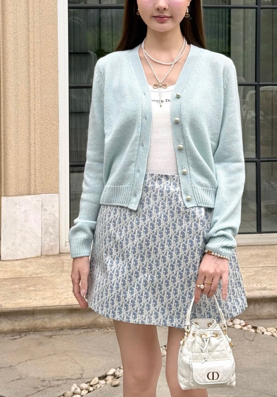 D*r 25ss oblique jacquard skort