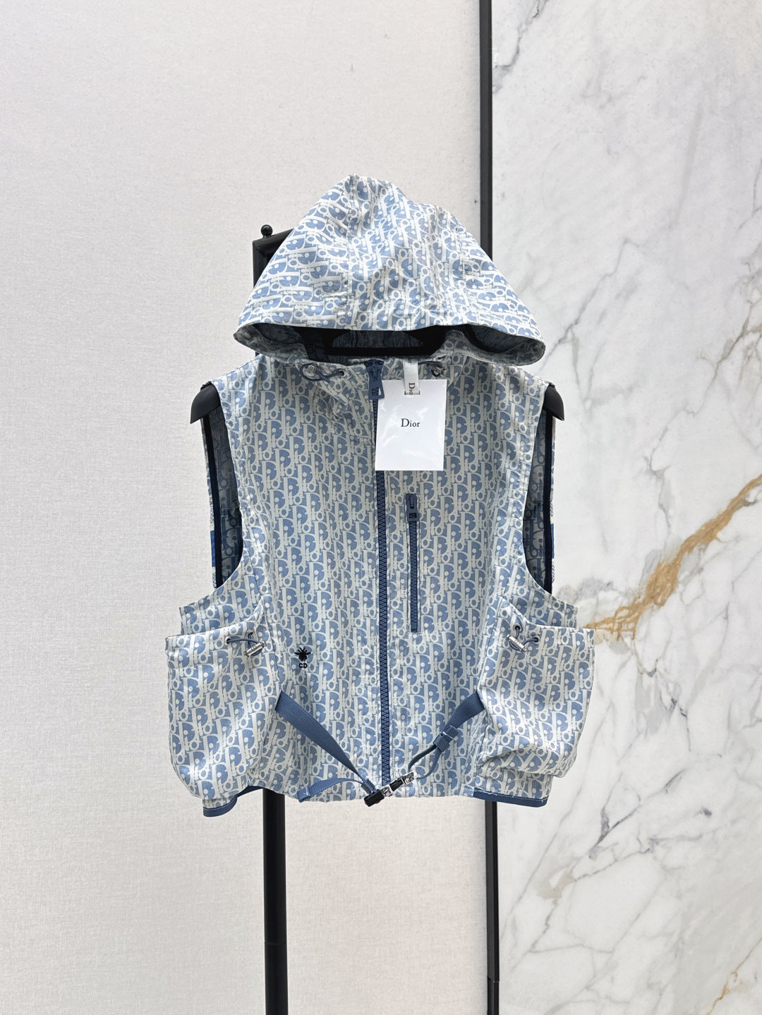 D*r 25ss oblique jacquard hooded vest