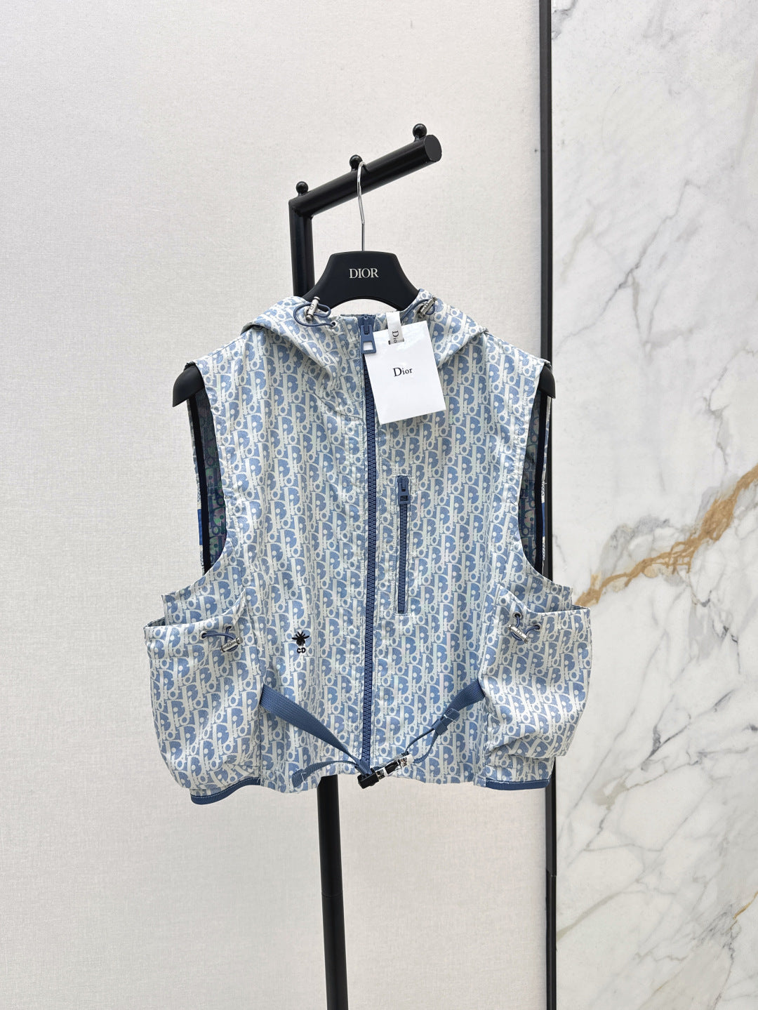 D*r 25ss oblique jacquard hooded vest