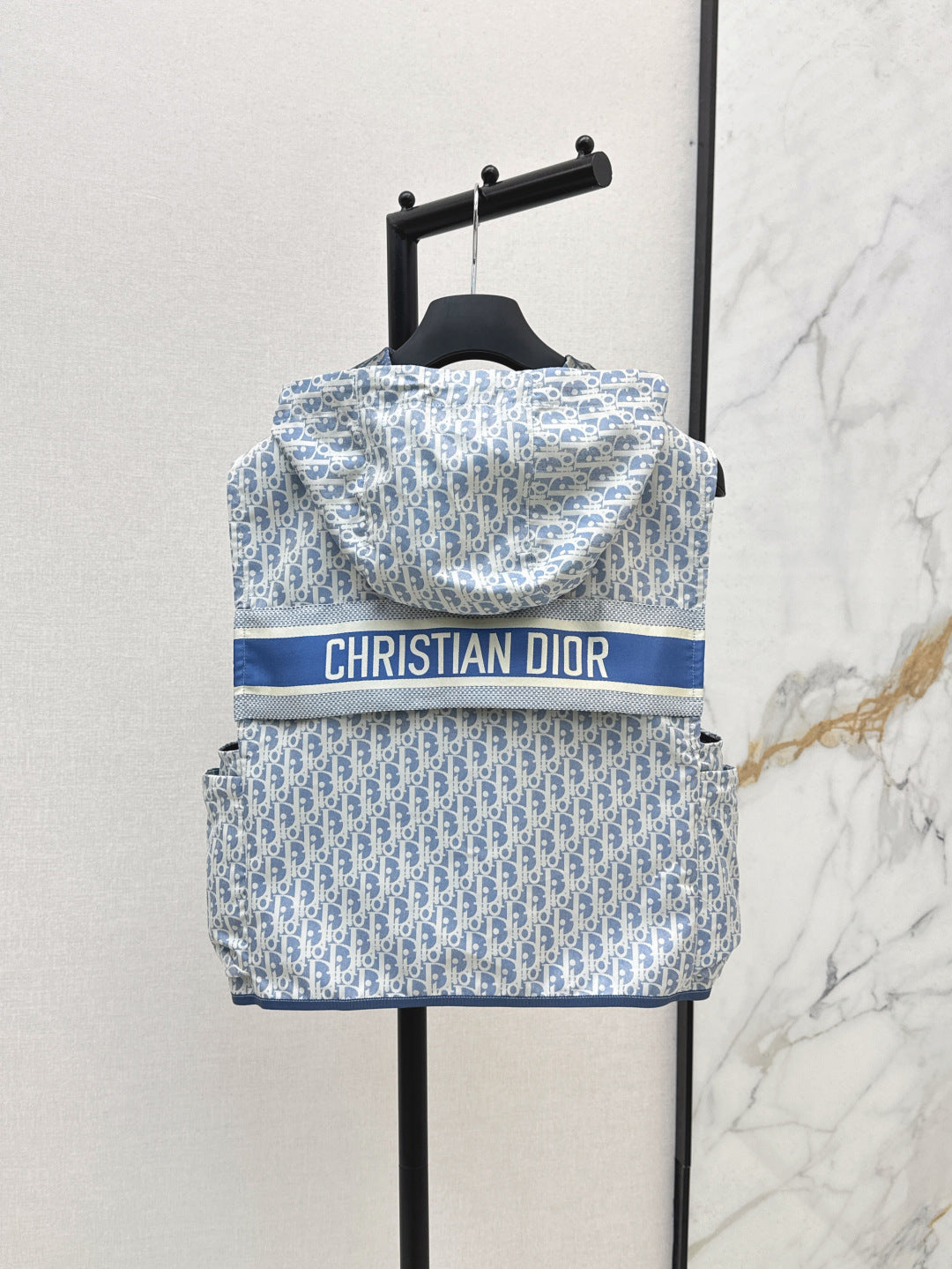 D*r 25ss oblique jacquard hooded vest