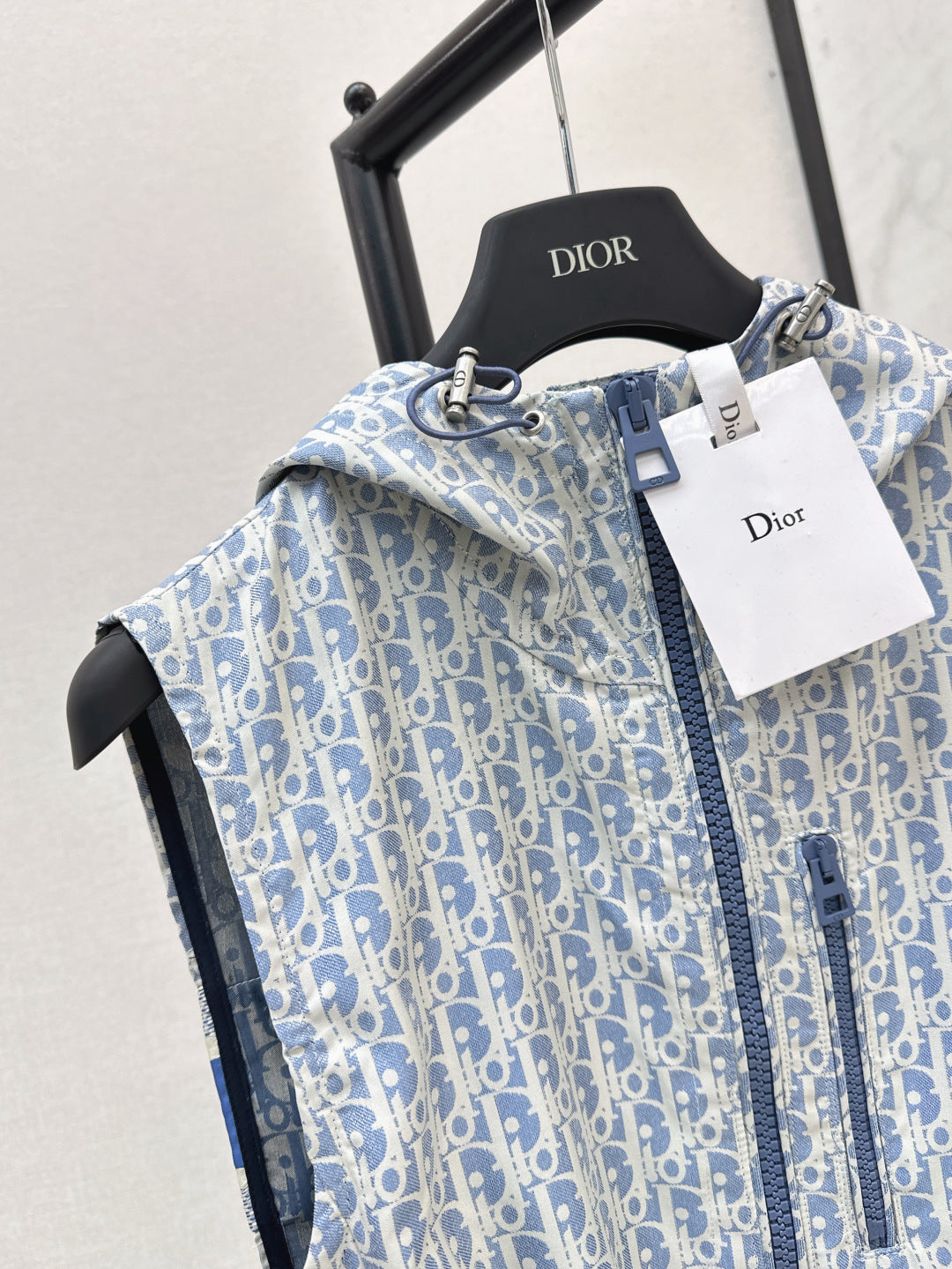 D*r 25ss oblique jacquard hooded vest