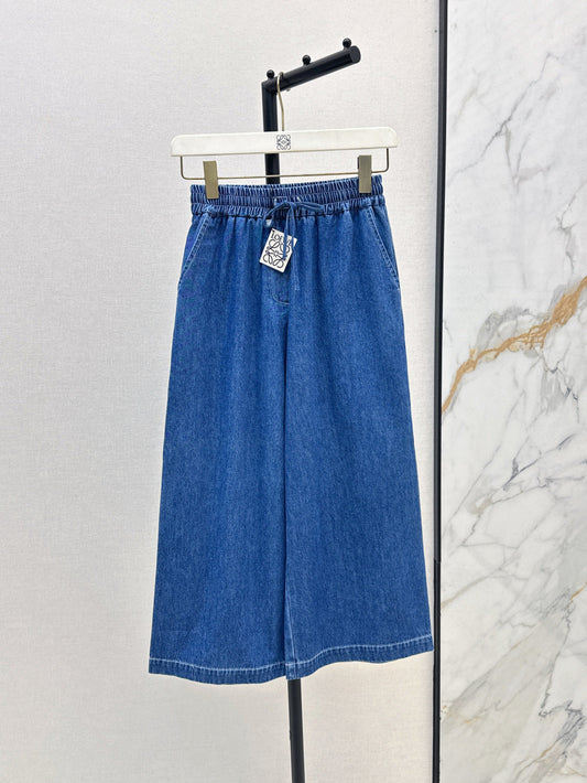 Loe* 25ss anagram cropped denim pants