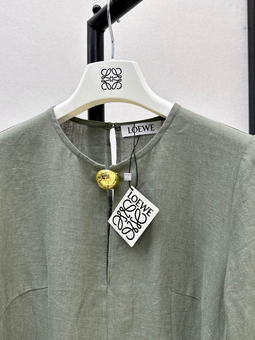 Loe* 25ss tied linen dress