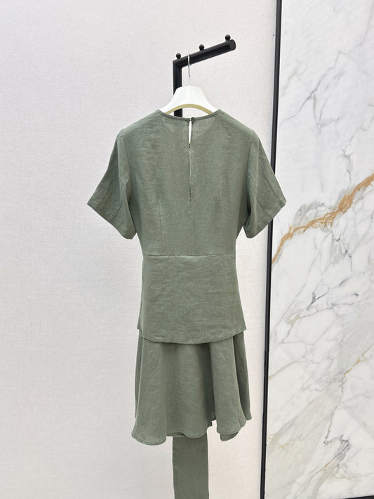 Loe* 25ss tied linen dress