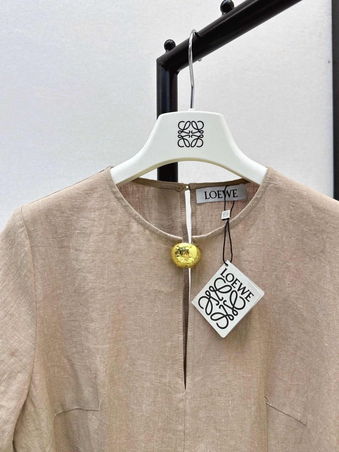 Loe* 25ss tied linen dress