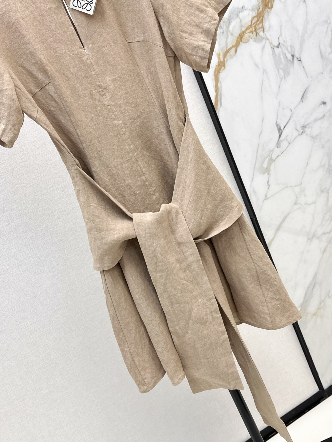 Loe* 25ss tied linen dress
