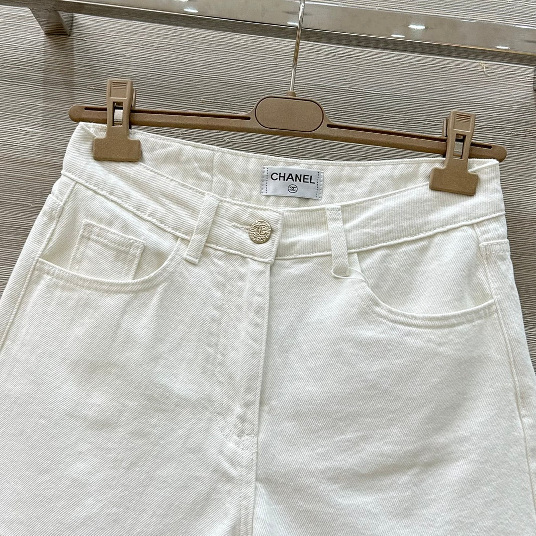 C*nel 25ss sequins pocket demin shorts