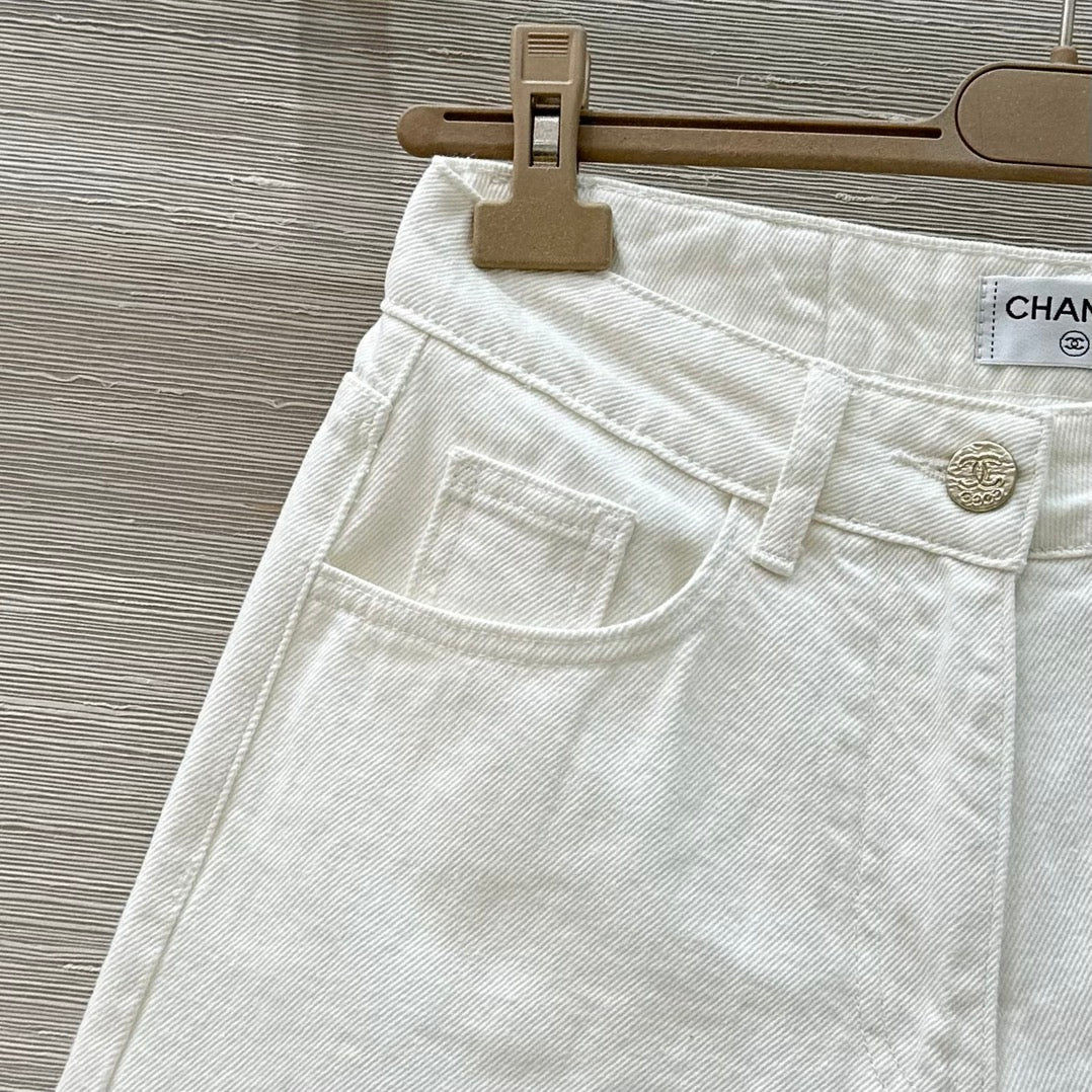 C*nel 25ss sequins pocket demin shorts