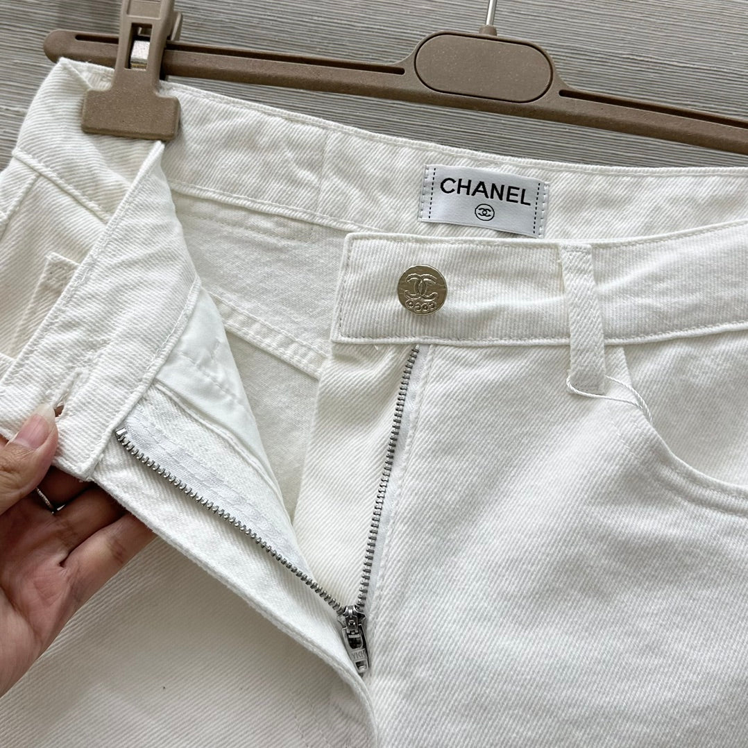 C*nel 25ss sequins pocket demin shorts