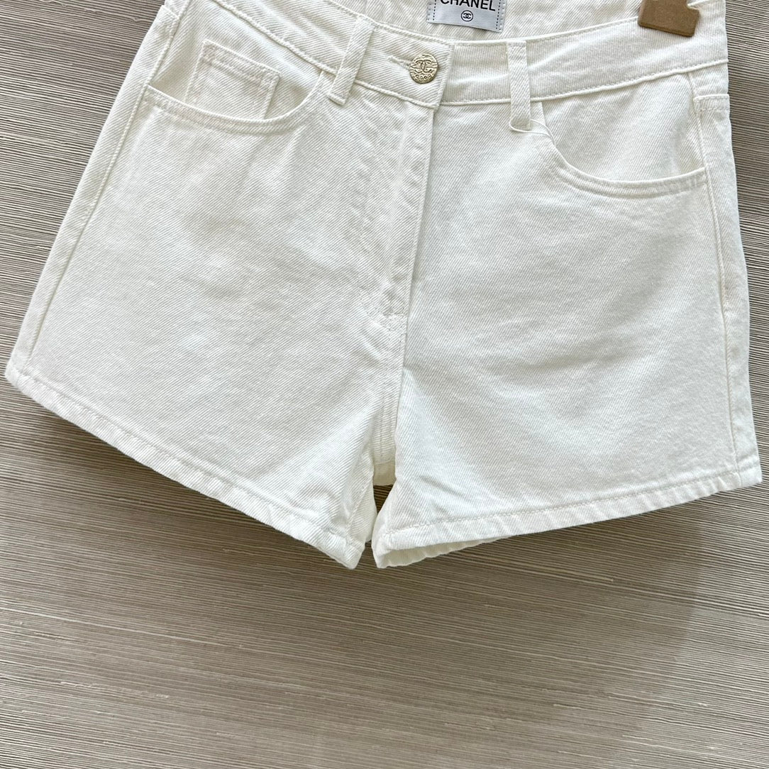 C*nel 25ss sequins pocket demin shorts
