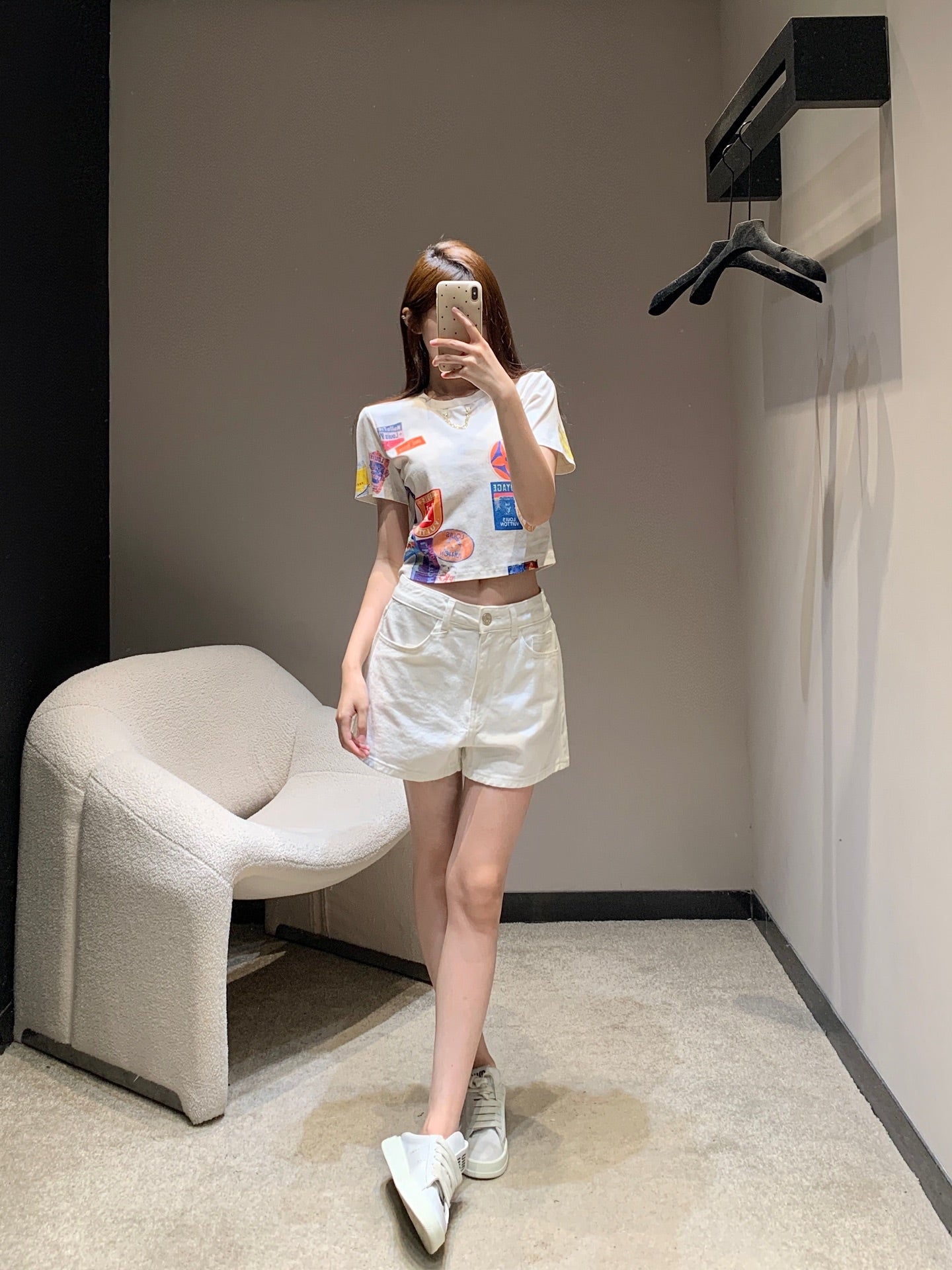 C*nel 25ss sequins pocket demin shorts