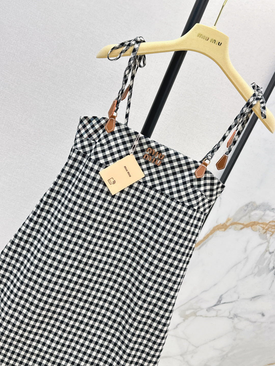 M*u 25ss check mini-dress