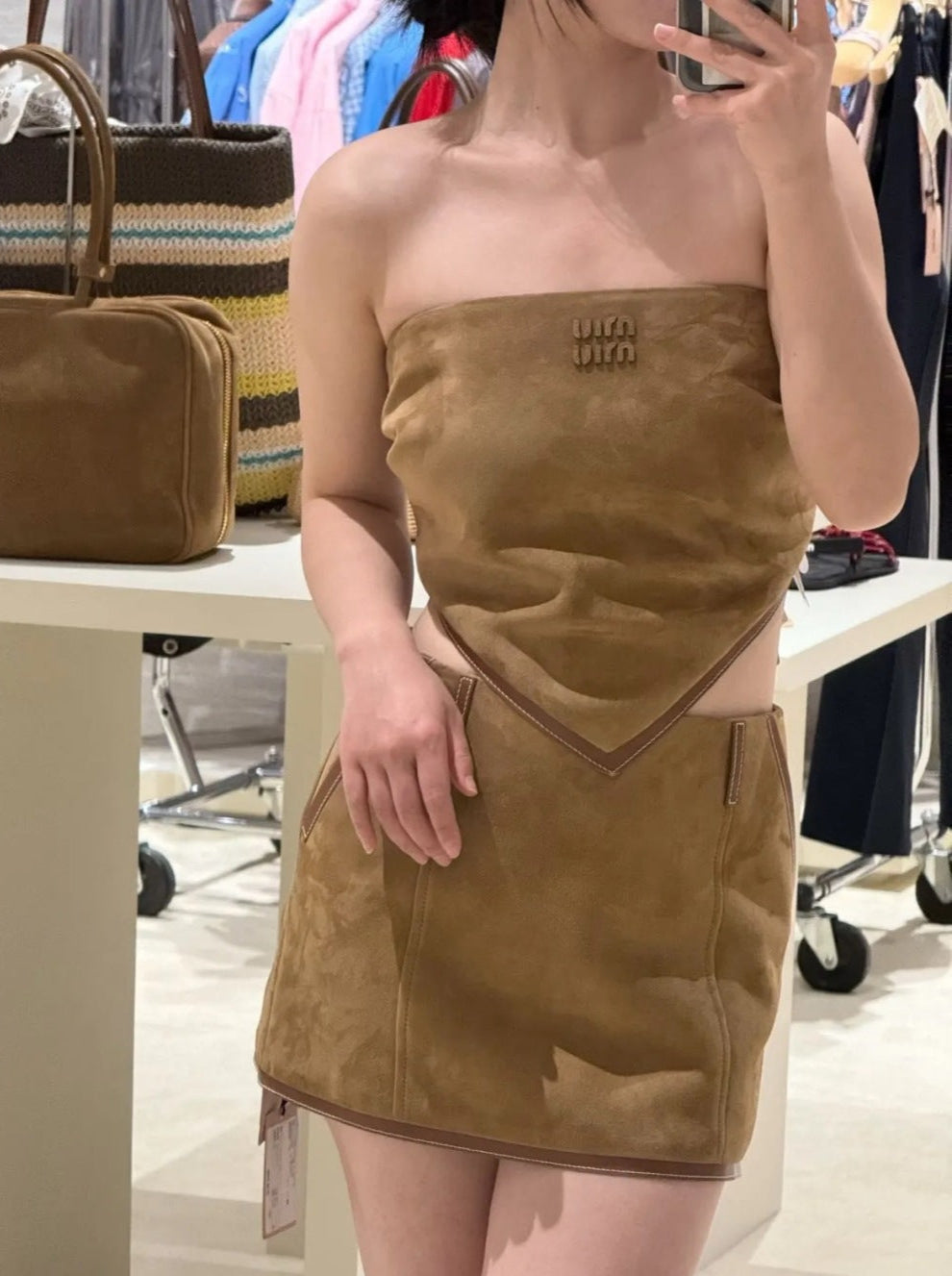 M*u 25ss suede bandana top