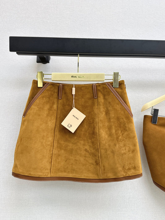 M*u 25ss suede skirt