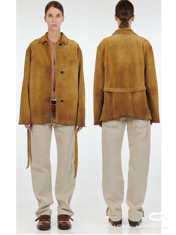 M*u 24fw suede blouson jacket