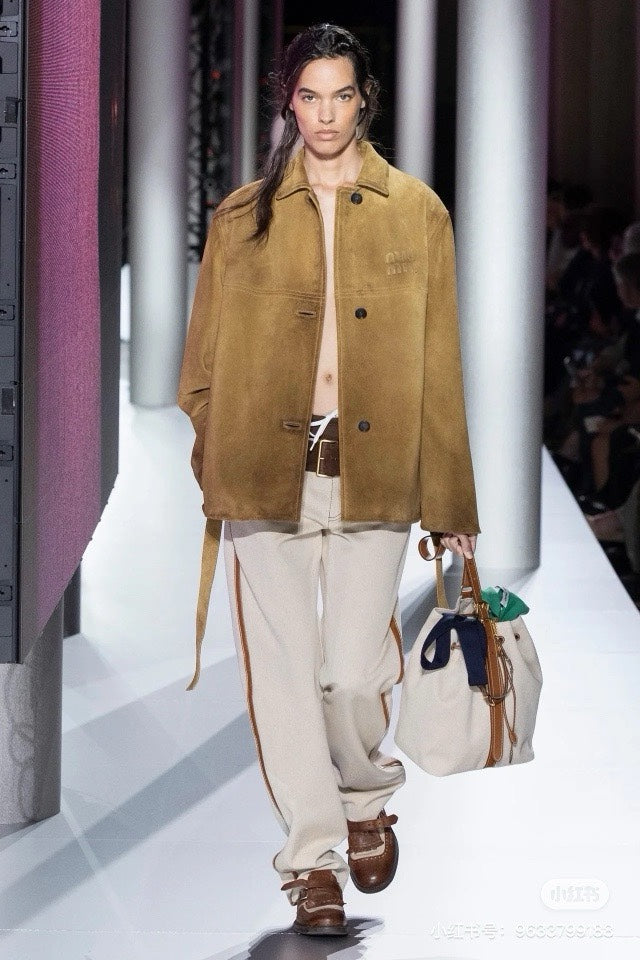 M*u 24fw suede blouson jacket