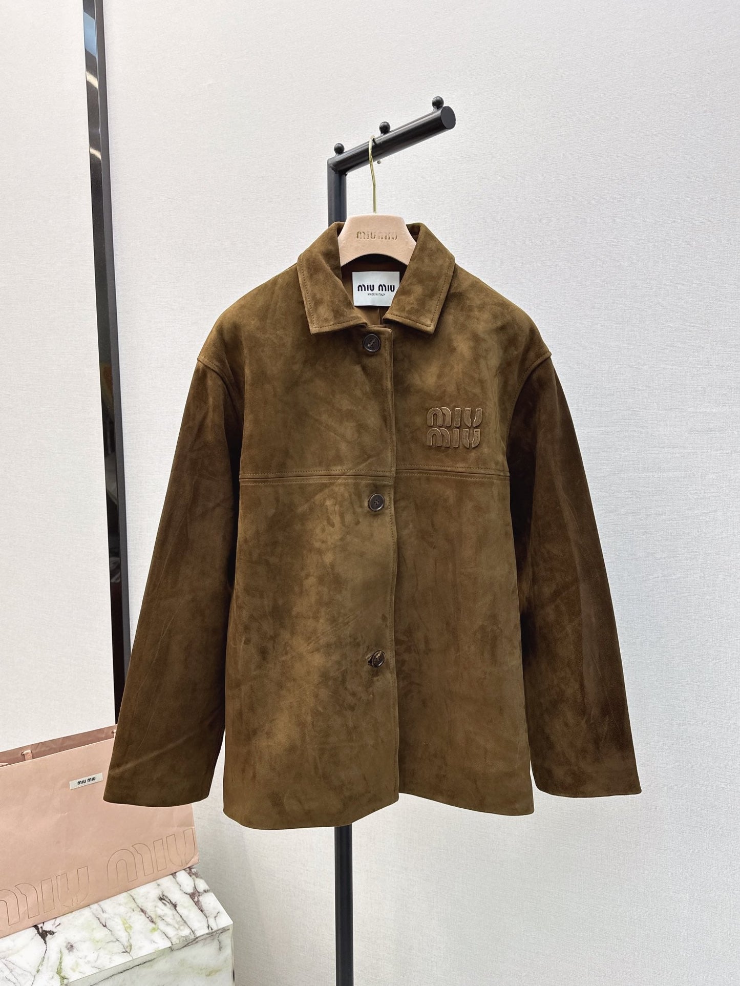 M*u 24fw suede blouson jacket