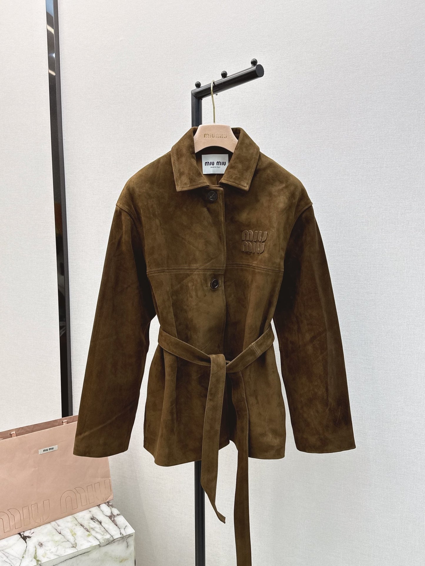 M*u 24fw suede blouson jacket