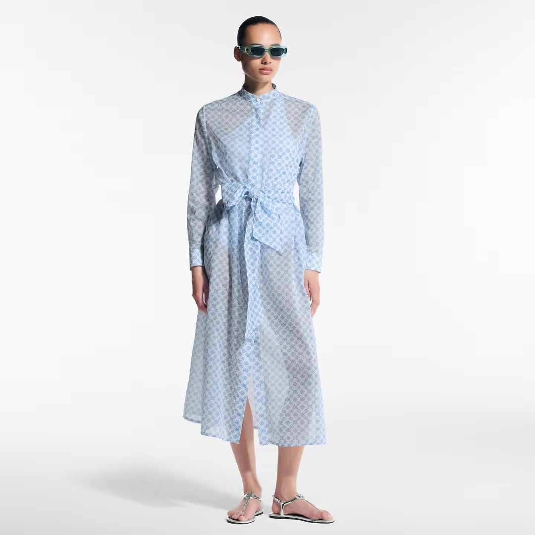 Loui* 25ss 3D monogram shirt dress