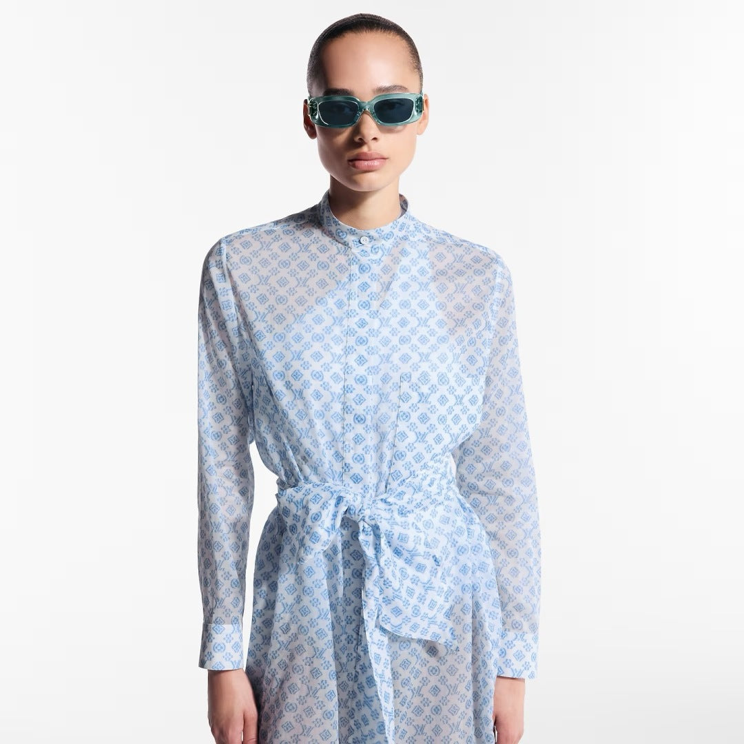 Loui* 25ss 3D monogram shirt dress