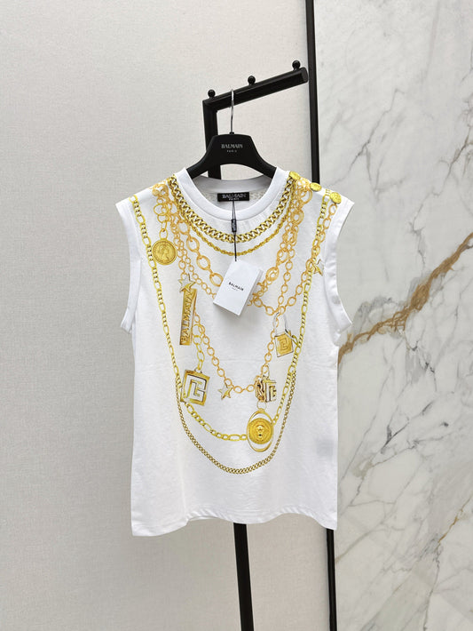 Balm* 25ss chain printed vest