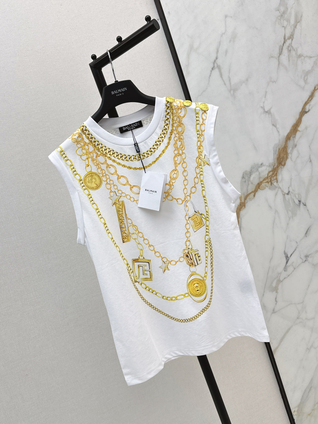 Balm* 25ss chain printed vest