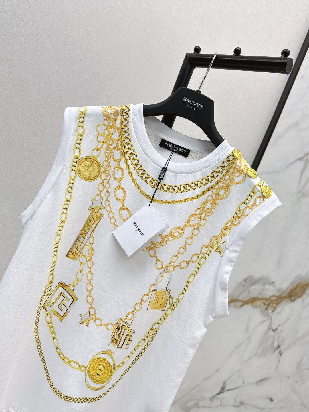 Balm* 25ss chain printed vest