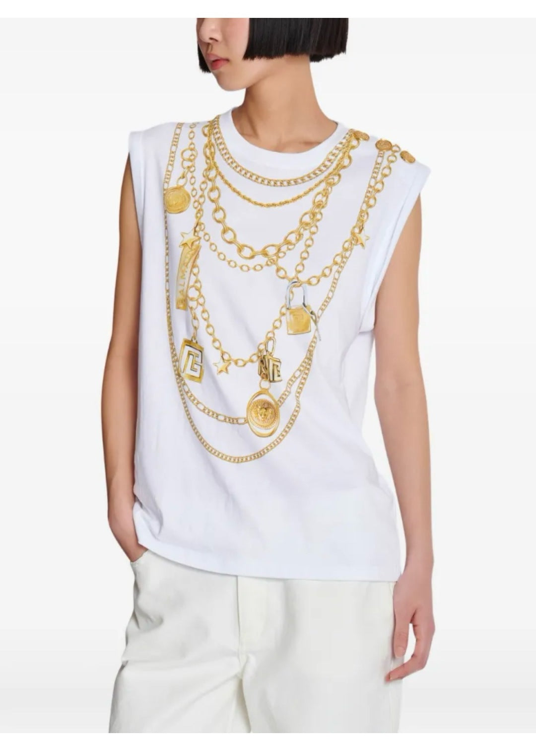 Balm* 25ss chain printed vest
