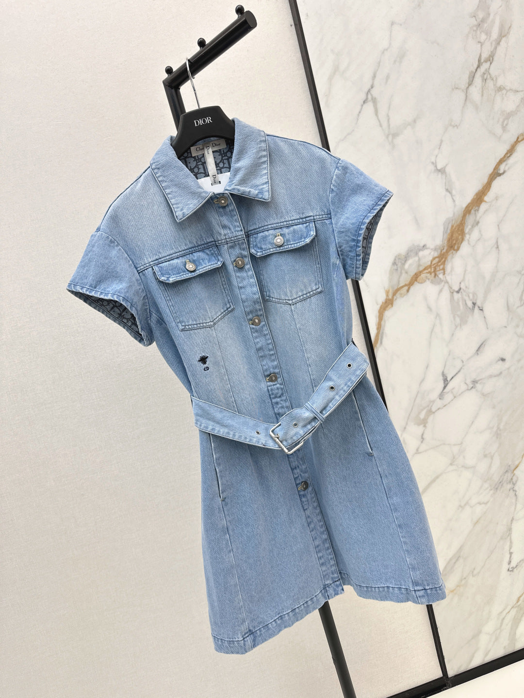 D*r 25ss belted denim shirt dress