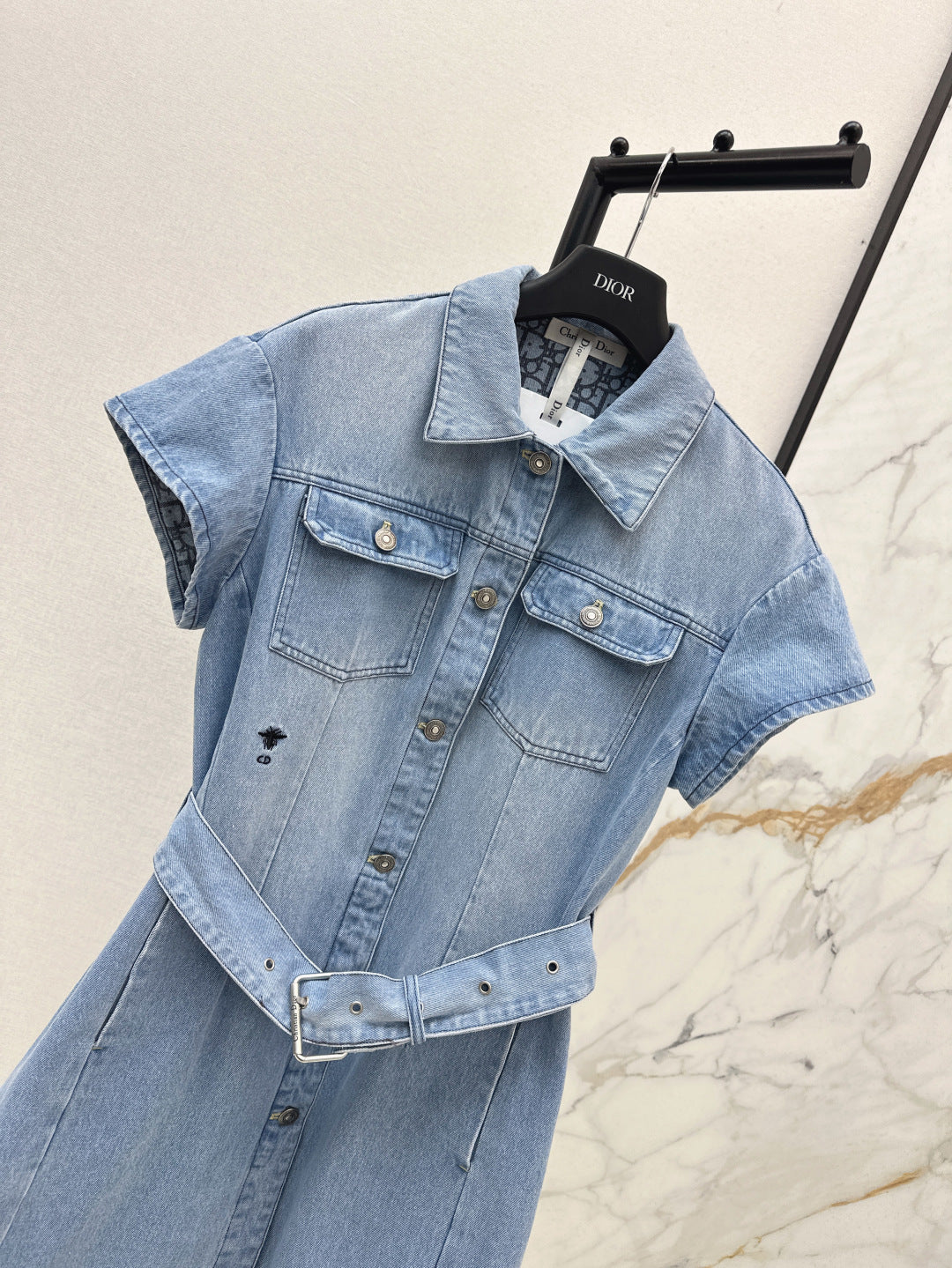 D*r 25ss belted denim shirt dress