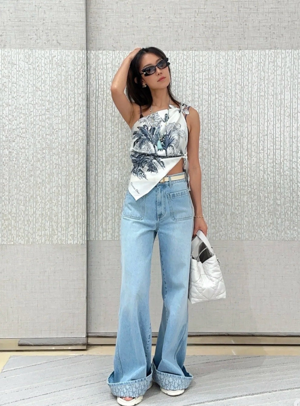 D*r 25ss oblique interior flared jeans