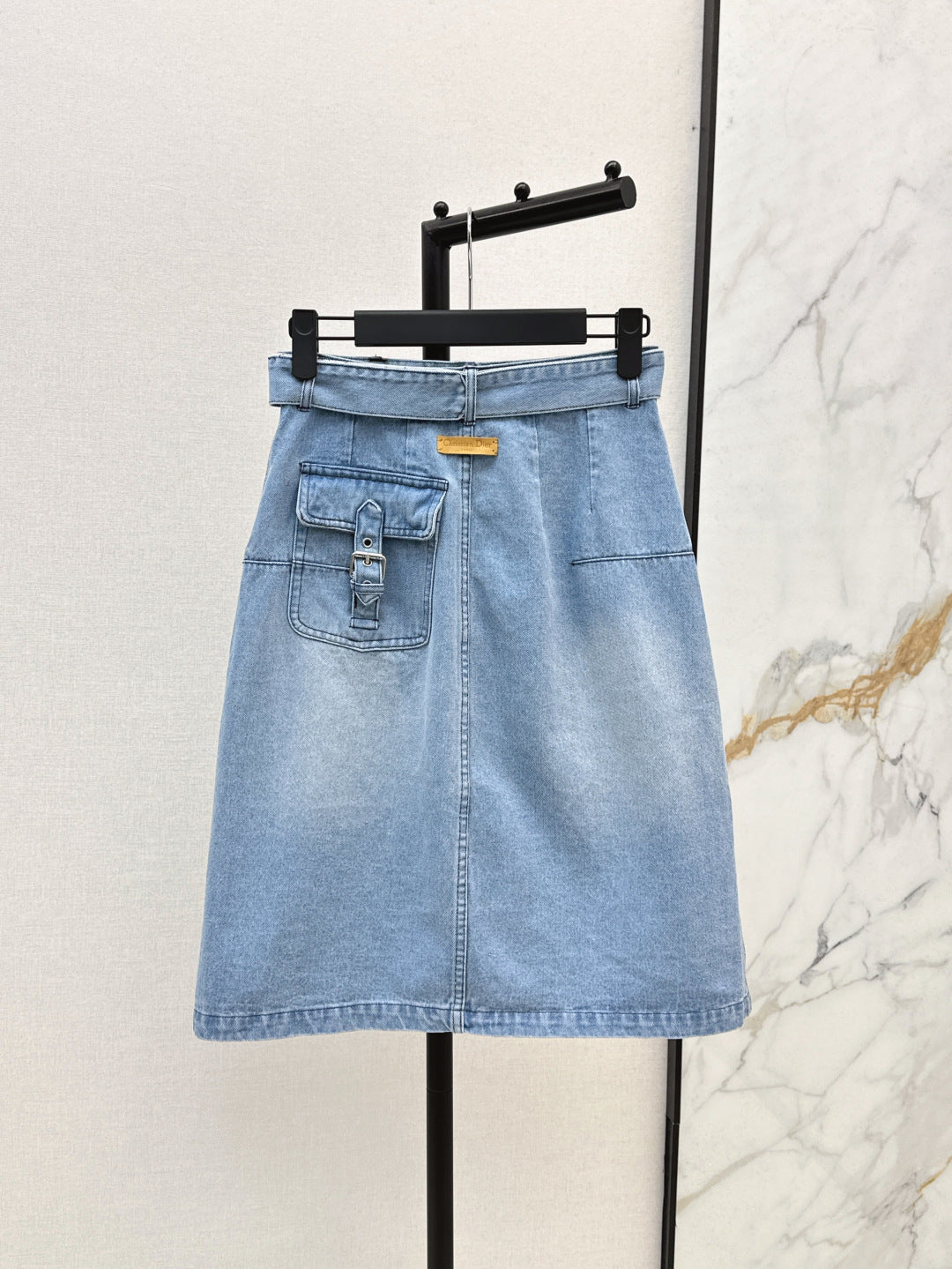 D*r 25ss belted denim skirt