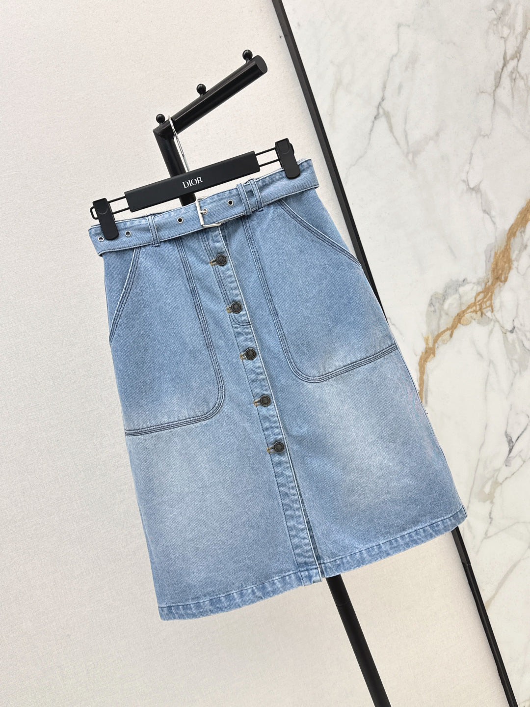 D*r 25ss belted denim skirt