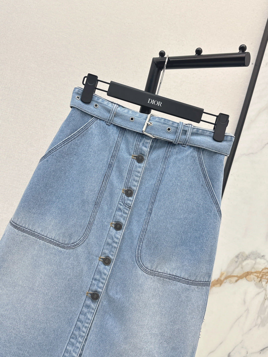 D*r 25ss belted denim skirt