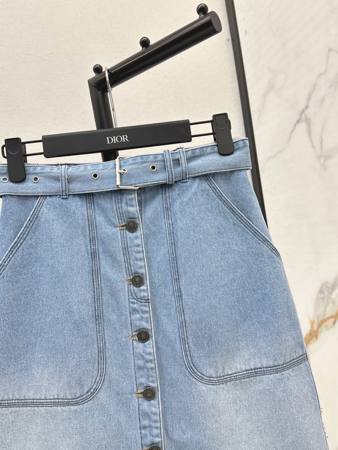 D*r 25ss belted denim skirt