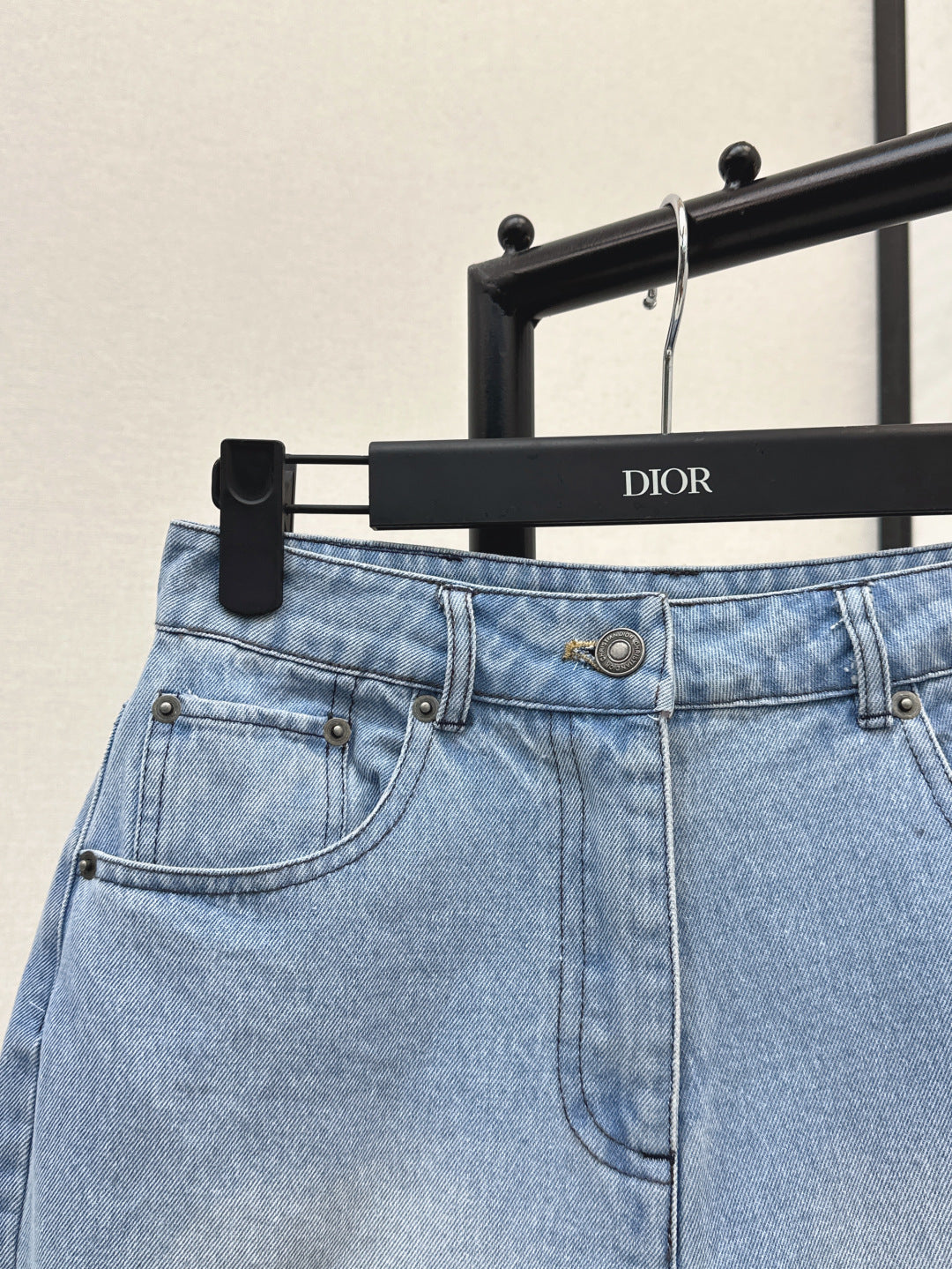 D*r 25ss oblique denim shorts