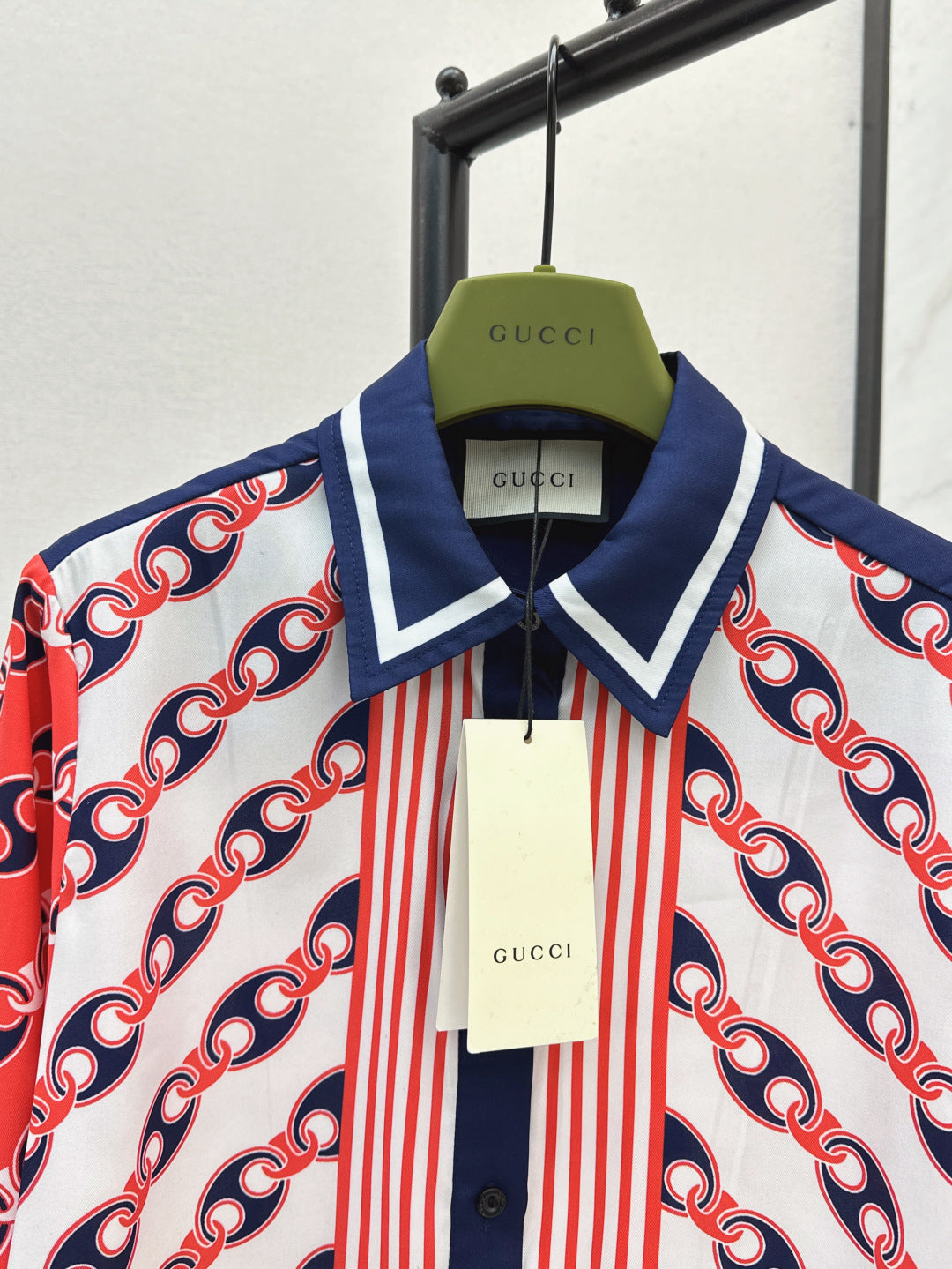 Gu* 25ss chain printed shirt