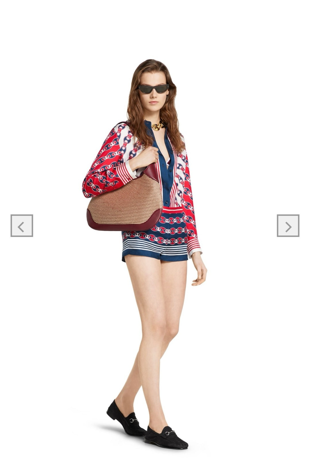 Gu* 25ss chain printed shirt