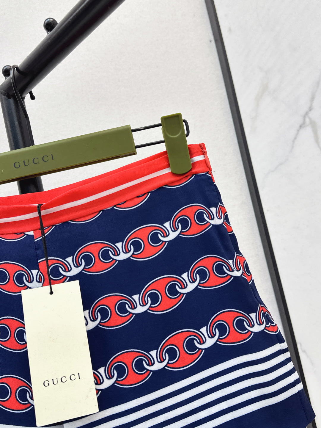 Gu* 25ss chain printed shorts