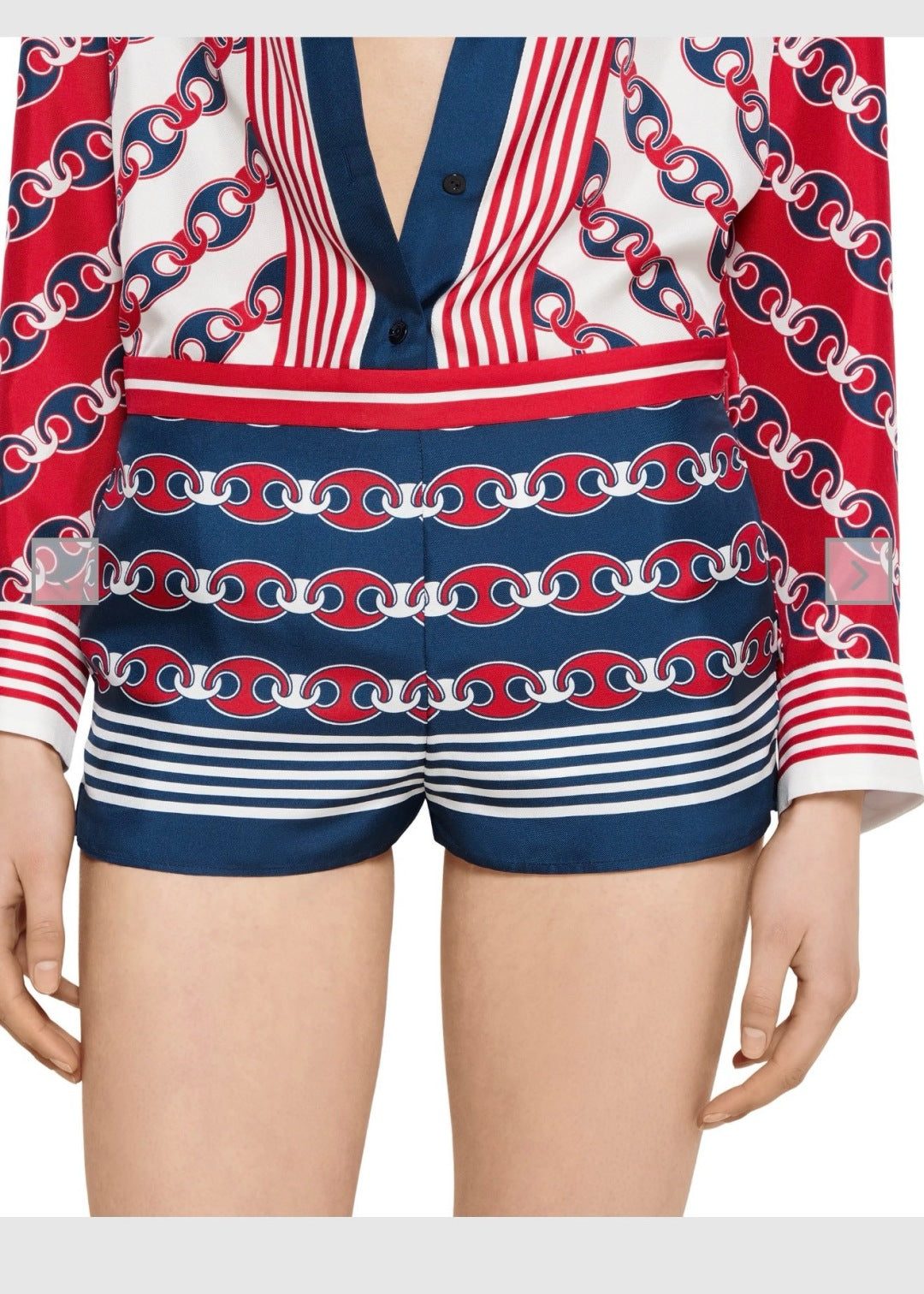 Gu* 25ss chain printed shorts