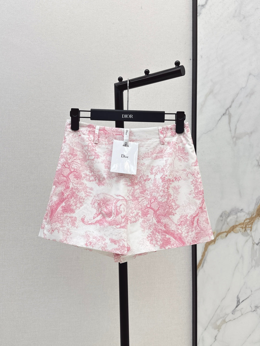 D*r 25ss printed cotton poplin shorts