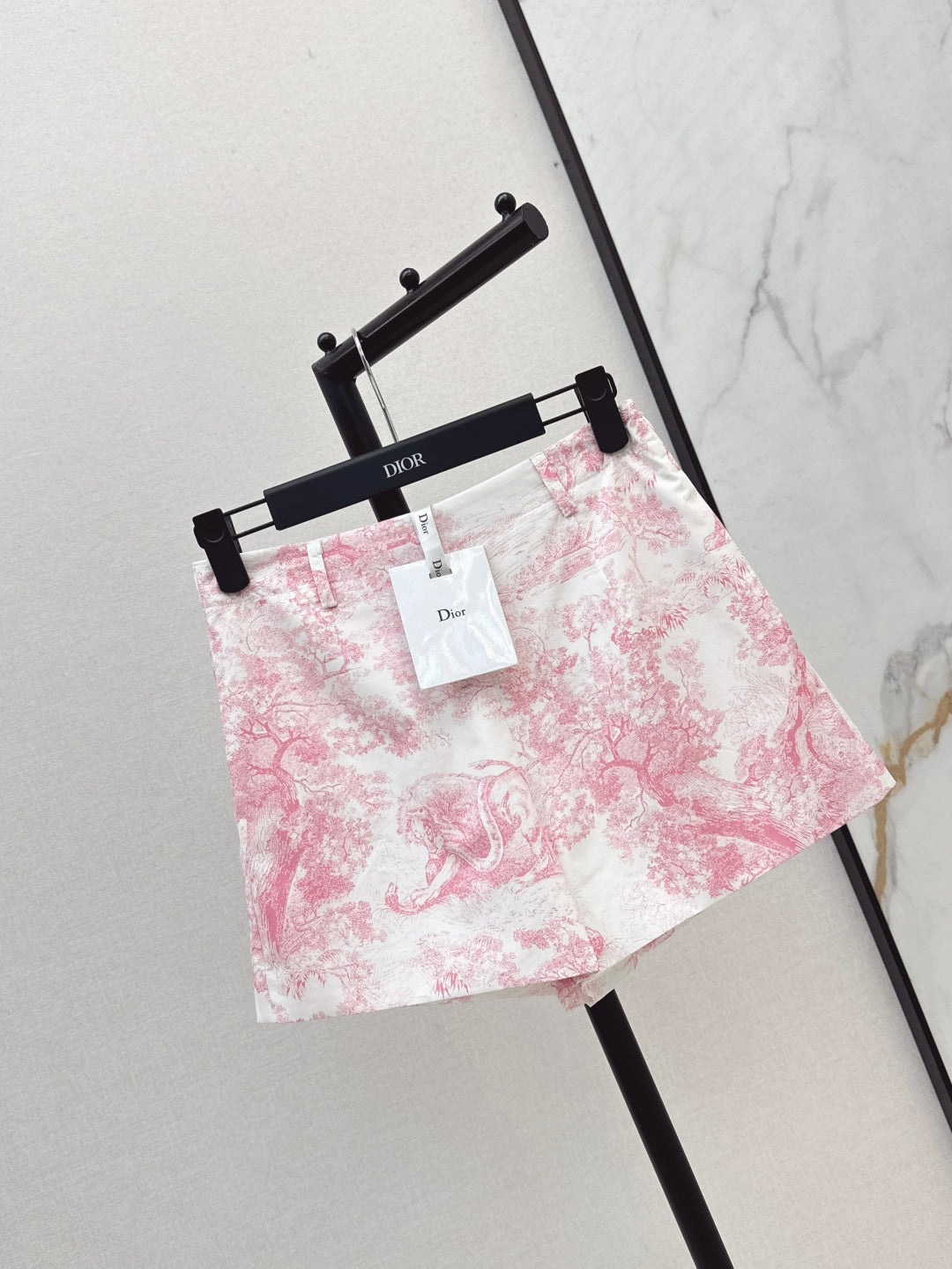 D*r 25ss printed cotton poplin shorts
