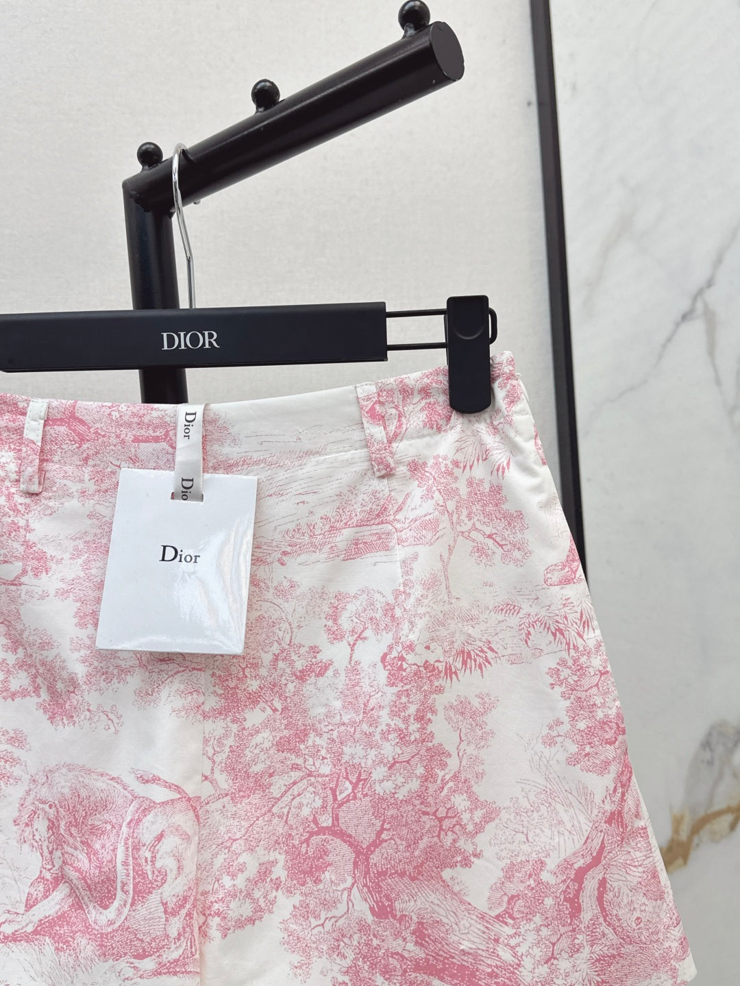 D*r 25ss printed cotton poplin shorts