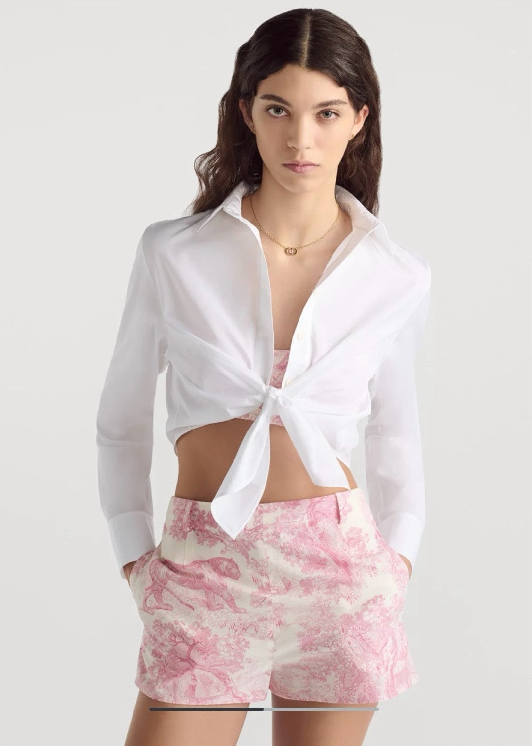 D*r 25ss printed cotton poplin shorts