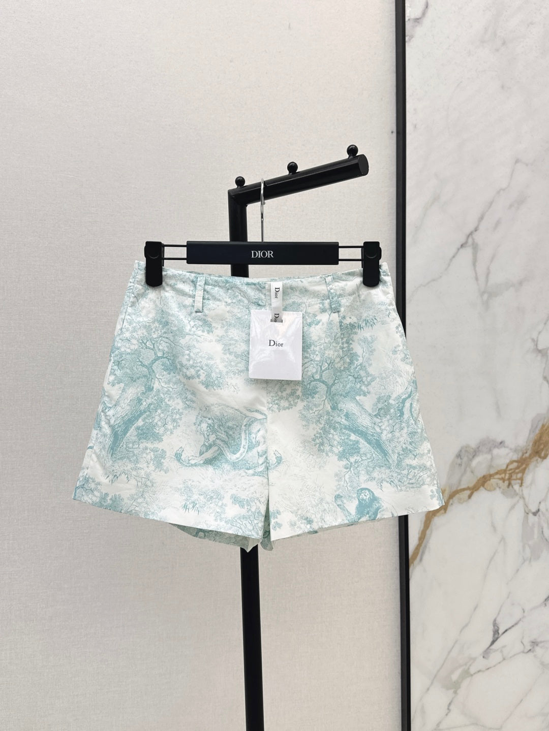 D*r 25ss printed cotton poplin shorts